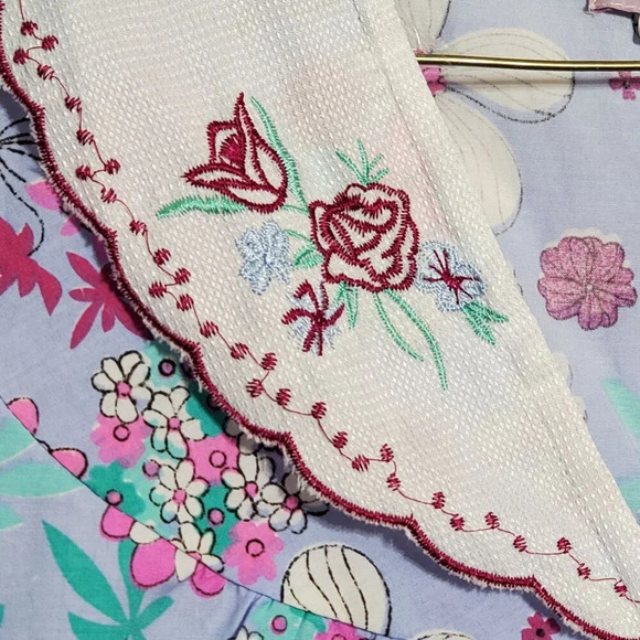 VTG Lati Fashion 3X Floral house coat moomoo Embroidered grannycore pockets - Picture 8 of 10